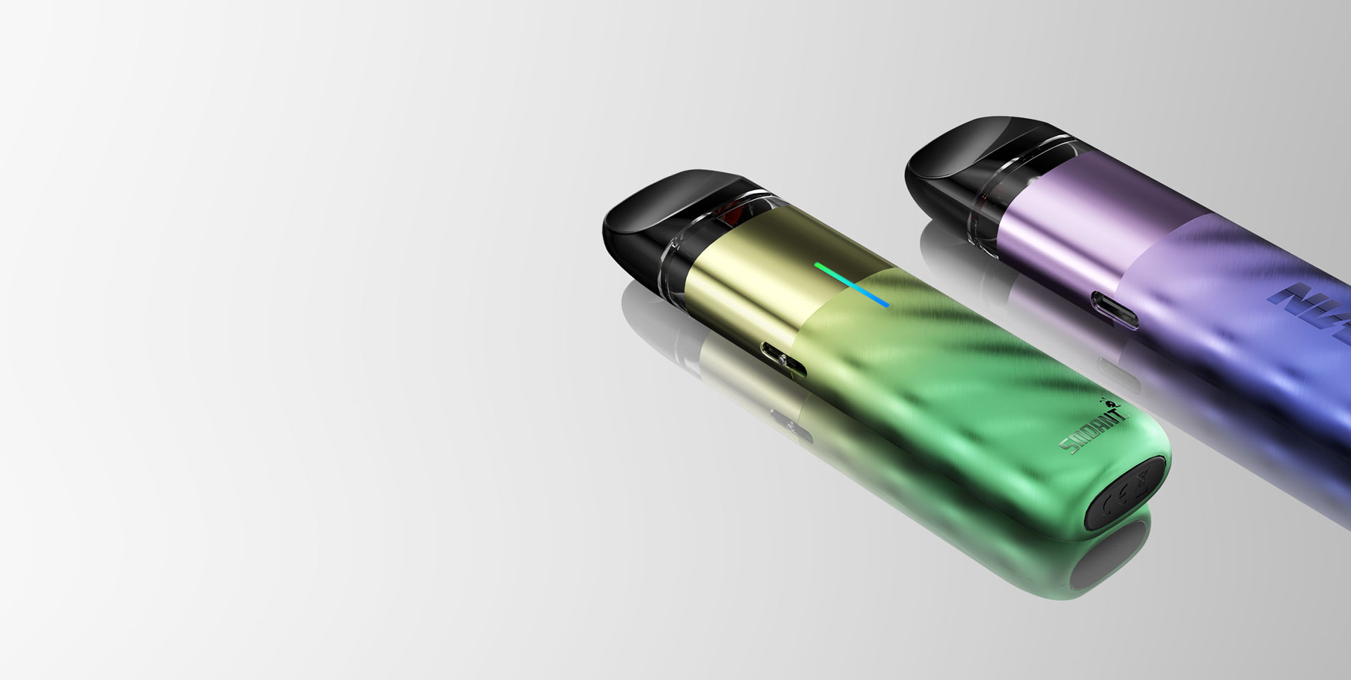 Устройства Smoant Levin в Kelly Green и Royal Purple