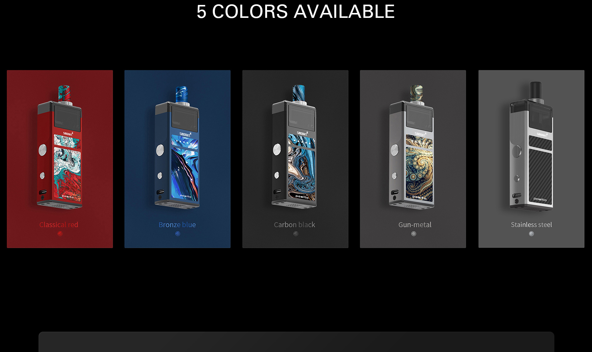 PASITO -1100mAh 3ml -The Best Rebuildable Pod Kit|SMOANT