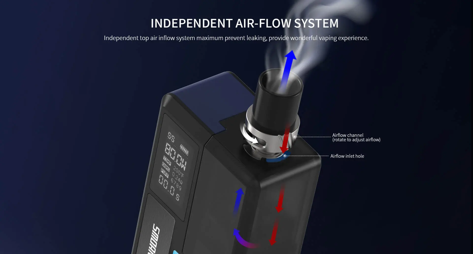smaont knight 80 INDEPENDENT AIR-FLOW SYSTEM