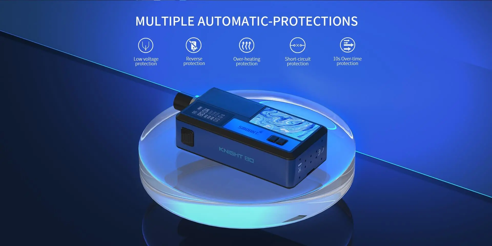 smaont knight 80 MULTIPLE AUTOMATIC-PROTECTIONS