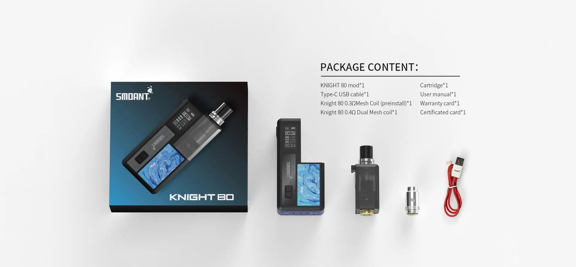 smaont knight 80 PACKAGE CONTENT 1